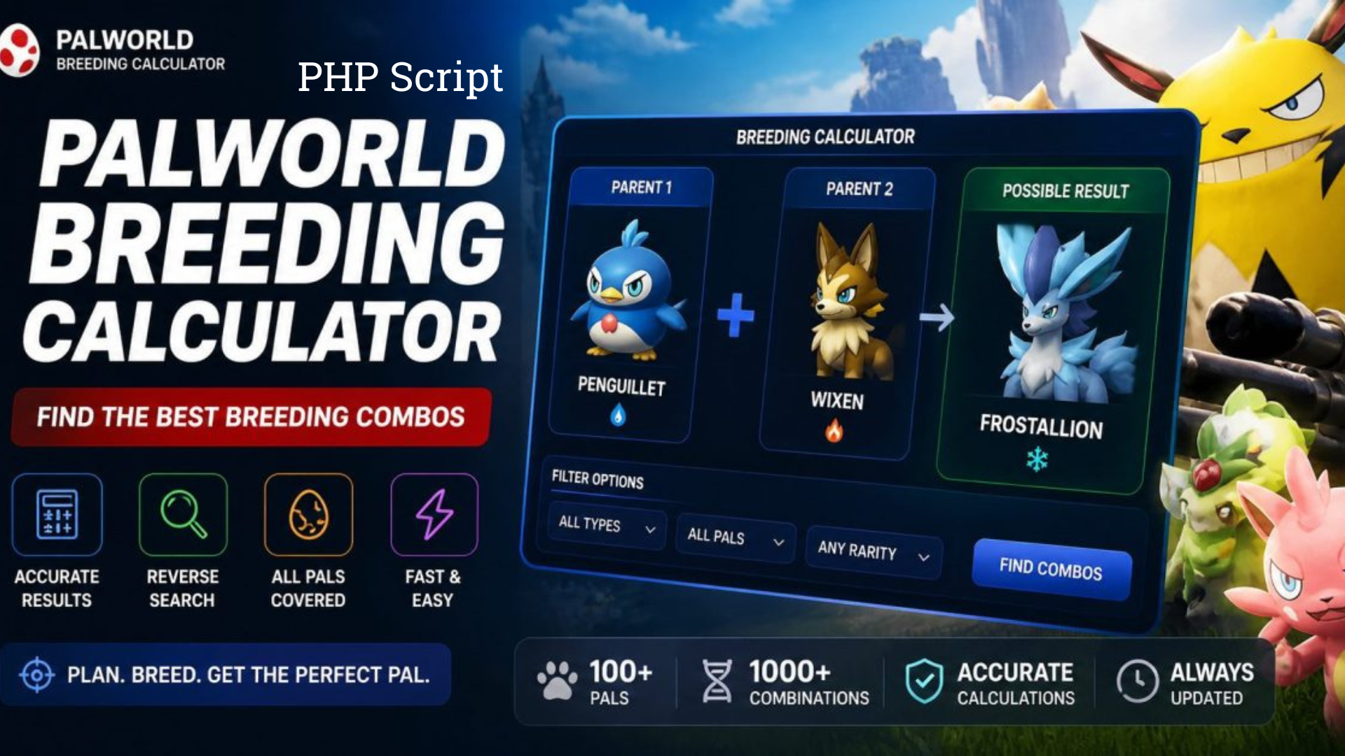 Palworld Breeding Calculator PHP Script