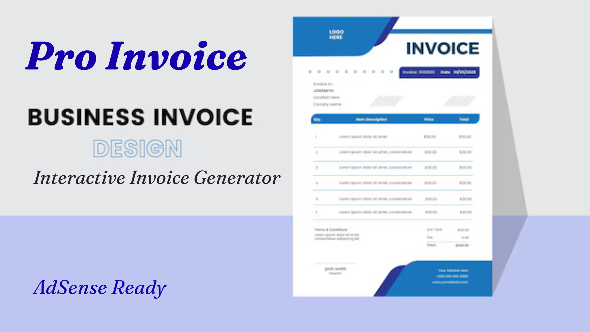 Invoice Generator – Create, Customize & Download Professional Invoices