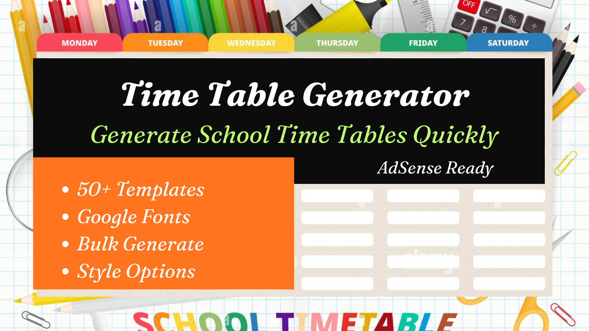 Timetable Generator