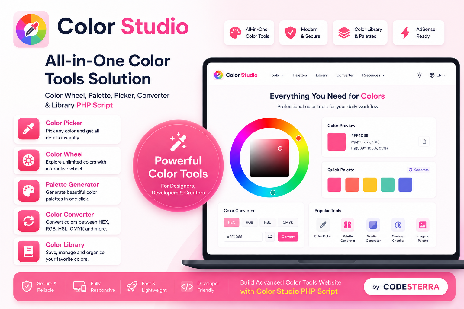 Color Studio – Color Wheel, Palette, Picker & Library PHP Script